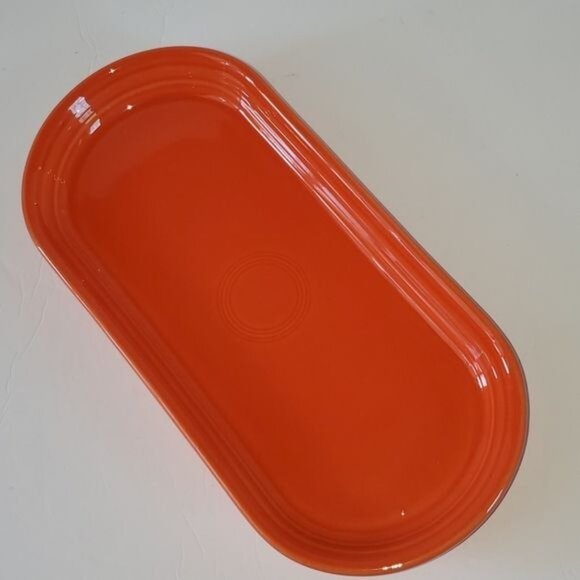 Fiestaware Fiesta CERAMIC Bread Tray Server Serving Plater Dish Plate Poppy Oran - Picture 7 of 16
